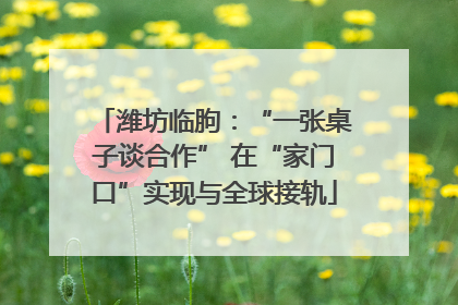 潍坊临朐：“一张桌子谈合作” 在“家门口”实现与全球接轨