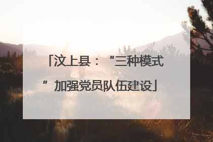 汶上县：“三种模式”加强党员队伍建设