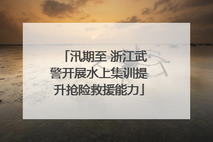 汛期至 浙江武警开展水上集训提升抢险救援能力