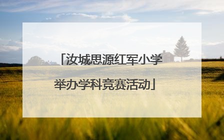 汝城思源红军小学举办学科竞赛活动