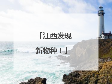 江西发现新物种！