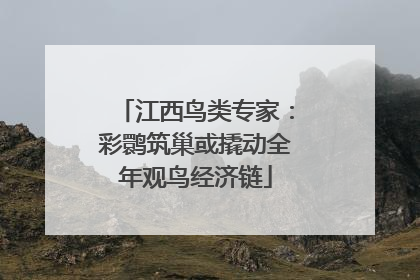 江西鸟类专家：彩鹮筑巢或撬动全年观鸟经济链