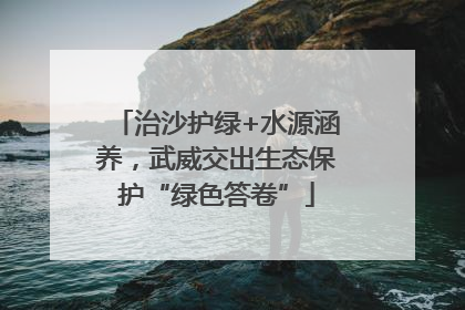 治沙护绿+水源涵养，武威交出生态保护“绿色答卷”