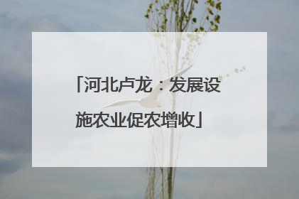 河北卢龙：发展设施农业促农增收