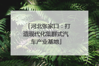 河北张家口：打造现代化集群式汽车产业基地