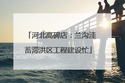 河北高碑店：兰沟洼蓄滞洪区工程建设忙