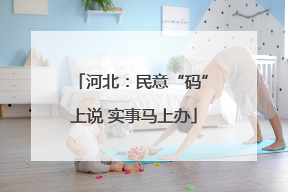 河北：民意“码”上说 实事马上办