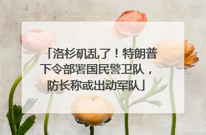 洛杉矶乱了！特朗普下令部署国民警卫队，防长称或出动军队