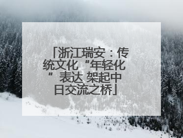 浙江瑞安：传统文化“年轻化”表达 架起中日交流之桥