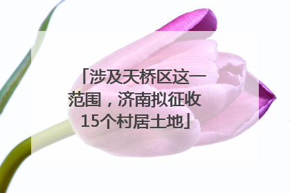 涉及天桥区这一范围，济南拟征收15个村居土地