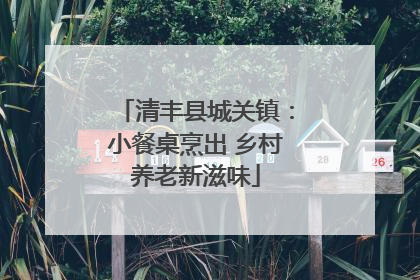 清丰县城关镇：小餐桌烹出 乡村养老新滋味