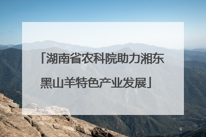 湖南省农科院助力湘东黑山羊特色产业发展