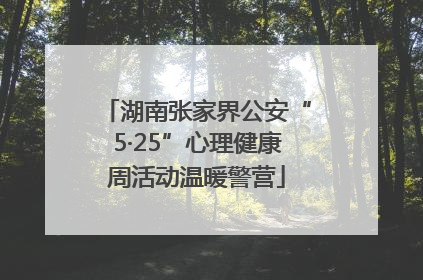 湖南张家界公安“5·25”心理健康周活动温暖警营