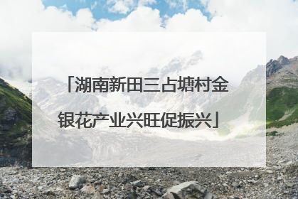 湖南新田三占塘村金银花产业兴旺促振兴