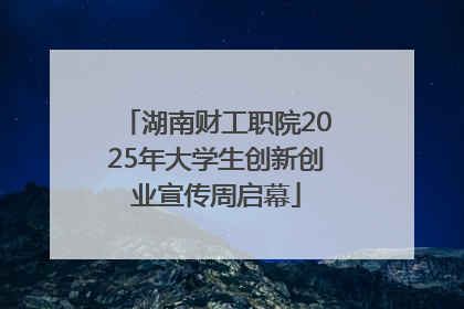 湖南财工职院2025年大学生创新创业宣传周启幕