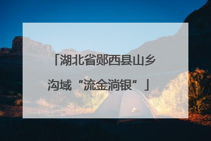 湖北省郧西县山乡沟域“流金淌银”