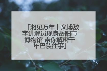湘见万年丨文博数字讲解员现身岳阳市博物馆 带你解密千年巴陵往事