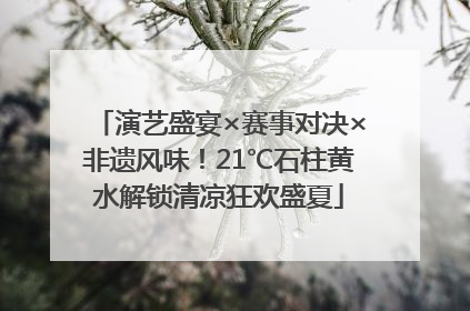 演艺盛宴×赛事对决×非遗风味！21℃石柱黄水解锁清凉狂欢盛夏