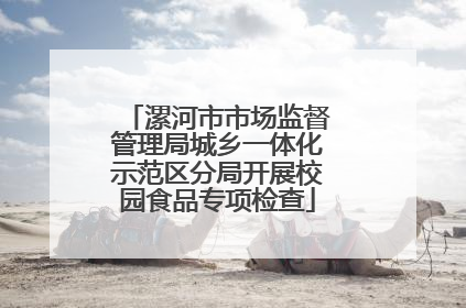 漯河市市场监督管理局城乡一体化示范区分局开展校园食品专项检查