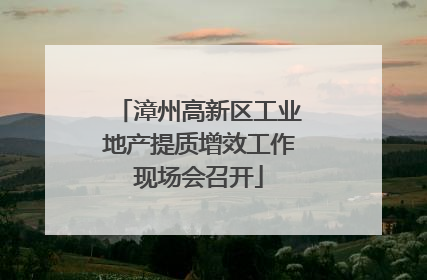漳州高新区工业地产提质增效工作现场会召开