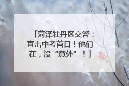 菏泽牡丹区交警：直击中考首日！他们在，没“意外”！