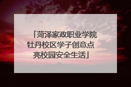 菏泽家政职业学院牡丹校区学子创意点亮校园安全生活