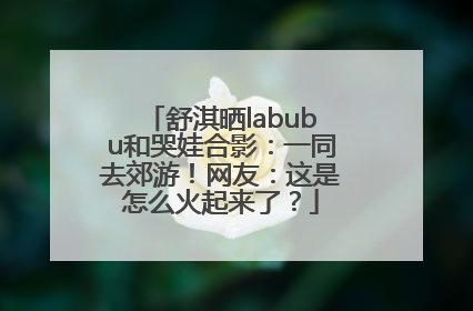 舒淇晒labubu和哭娃合影：一同去郊游！网友：这是怎么火起来了？