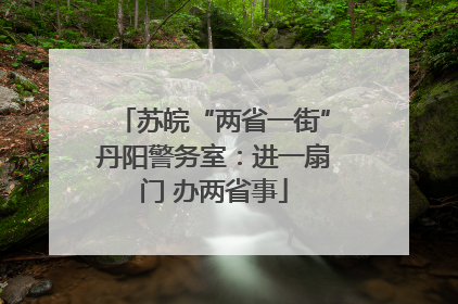 苏皖“两省一街”丹阳警务室：进一扇门 办两省事