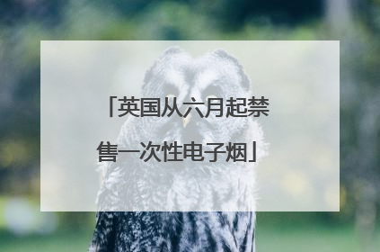 英国从六月起禁售一次性电子烟
