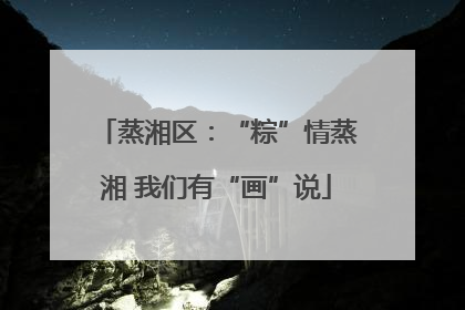 蒸湘区：“粽”情蒸湘 我们有“画”说