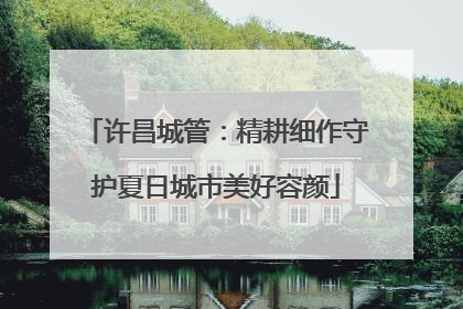 许昌城管：精耕细作守护夏日城市美好容颜