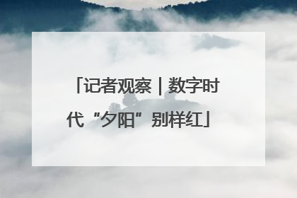 记者观察｜数字时代“夕阳”别样红