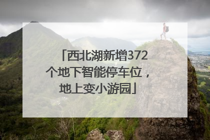西北湖新增372个地下智能停车位，地上变小游园