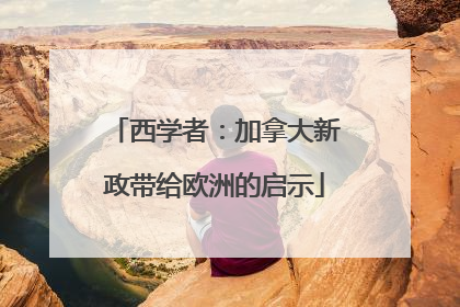 西学者：加拿大新政带给欧洲的启示
