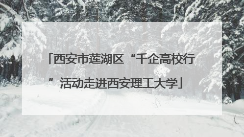西安市莲湖区“千企高校行”活动走进西安理工大学