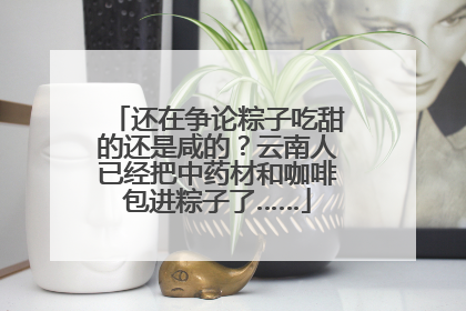 还在争论粽子吃甜的还是咸的？云南人已经把中药材和咖啡包进粽子了……