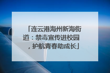 连云港海州新海街道：禁毒宣传进校园，护航青春助成长