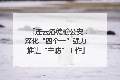 连云港赣榆公安：深化“四个一”强力推进“主防”工作