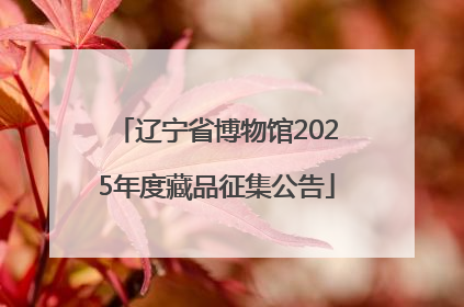 辽宁省博物馆2025年度藏品征集公告