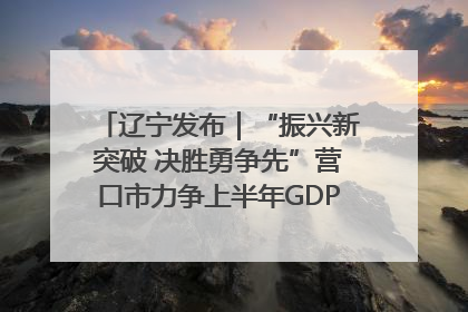 辽宁发布｜“振兴新突破 决胜勇争先”营口市力争上半年GDP增长6%左右