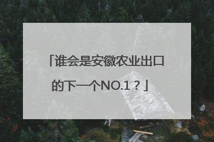 谁会是安徽农业出口的下一个NO.1？