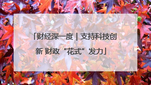财经深一度｜支持科技创新 财政“花式”发力