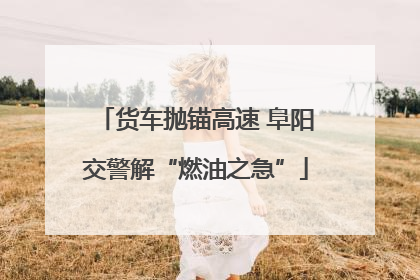 货车抛锚高速 阜阳交警解“燃油之急”