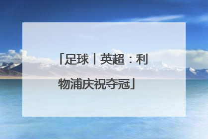 足球丨英超：利物浦庆祝夺冠