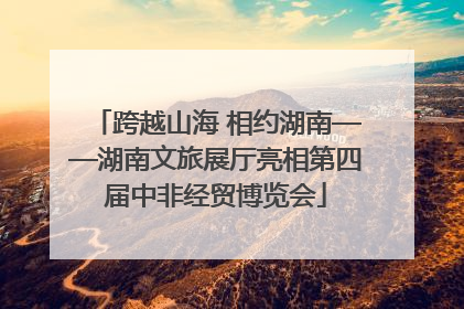 跨越山海 相约湖南——湖南文旅展厅亮相第四届中非经贸博览会