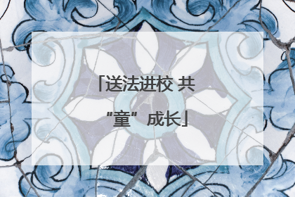 送法进校 共“童”成长