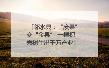 邻水县：“废果”变“金果” 一棵枳壳树生出千万产业