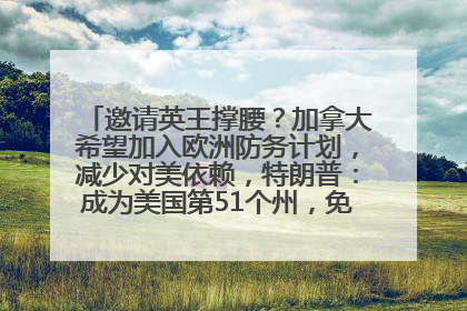 邀请英王撑腰？加拿大希望加入欧洲防务计划，减少对美依赖，特朗普：成为美国第51个州，免费用“金穹”