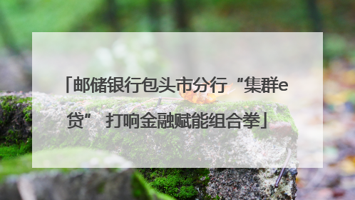 邮储银行包头市分行“集群e贷” 打响金融赋能组合拳