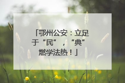 鄂州公安：立足于“民”，“典”燃学法热！